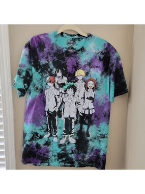 My Hero Academia Shirt Tie Dye Size Medium Graphic T-shirt Anime Manga #2141